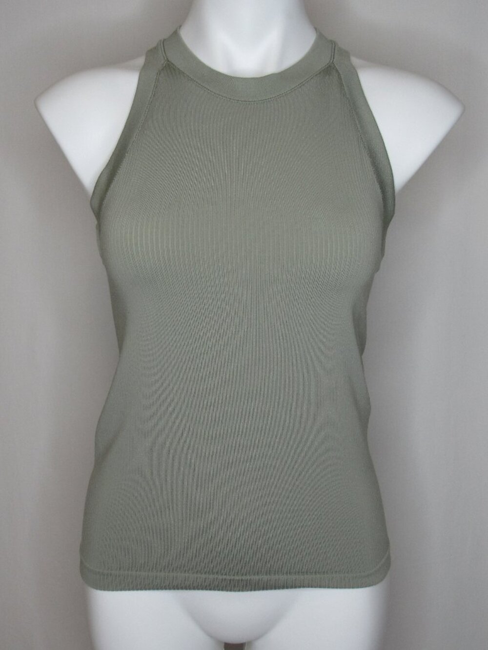 Athleta Green RENEW Ribbed Seamless Racerback Tank Women's XS XSmall